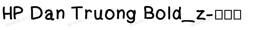HP Dan Truong Bold_z字体转换